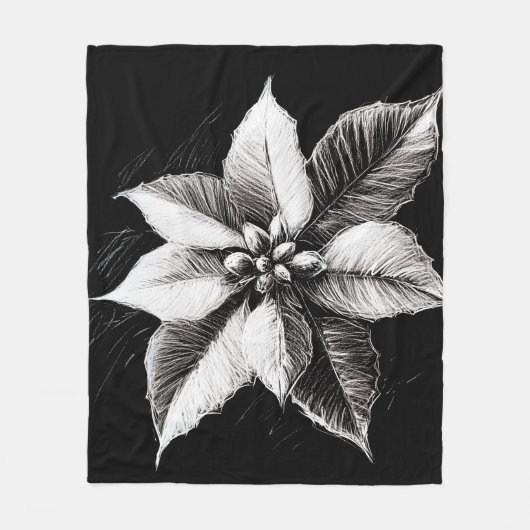 Poinsettia fleece blanket フリースブランケット (正面)