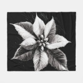 Poinsettia fleece blanket フリースブランケット (正面(横))