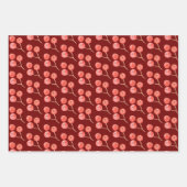 Poinsettia Gingerbread Holly Leaves ラッピングペーパーシート (正面3)