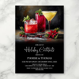 Poinsettia Holiday Cocktail Party 招待状