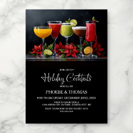 Poinsettia Holiday Cocktail Party 招待状
