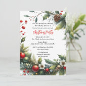 Poinsettia Iとのビジネスクリスマスパーティーリース 招待状 (スタンド正面)