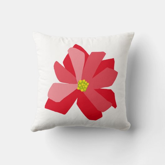 Poinsettia Illustration クッション (裏面)