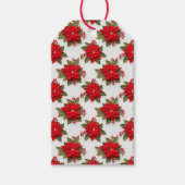 Poinsettia Needlework Christmas Holidays Felt ギフトタグ (正面)