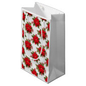 Poinsettia Needlework Christmas Holidays Felt スモールペーパーバッグ (正面アングル)