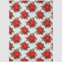 Poinsettia Needlework Christmas Holidays Felt 薄葉紙