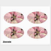 Poinsettia Ovalスタンプ 楕円形シール (シート)