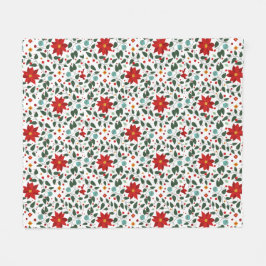 Poinsettia Paradise Cheer Fleece Blanket フリースブランケット