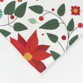 Poinsettia Paradise Cheer Fleece Blanket フリースブランケット (角)