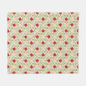 Poinsettia Paradise Fleece Blanket Light フリースブランケット (正面(横))