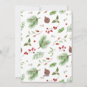 Poinsettia, Pine & Holly Botanical Christmas シーズンカード (裏面)