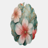 Poinsettia Pretty Vintage Christmas オーナメントカード (右)