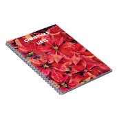 Poinsettia Red Christmas Lists Journal Notebook ノートブック (右側)