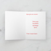 Poinsettia Red "'For Someone Special" Christmas カード (内部)