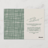 Poinsettia Sage Green Christmas Photos ポストカード (裏面)