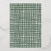 Poinsettia Sage Green Ivory Christmas Photo real 箔招待状 (裏面)