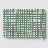 Poinsettia Sage Green Merry Christmas Photo real ゲストブック (裏面)