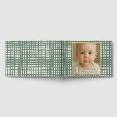 Poinsettia Sage Green Merry Christmas Photo real ゲストブック (全面)