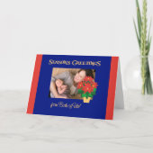 Poinsettia Season'S Greeting From Both Us シーズンカード (正面)