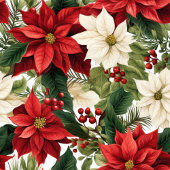Poinsettia Shower Curtain Timeless Holiday Charm シャワーカーテン