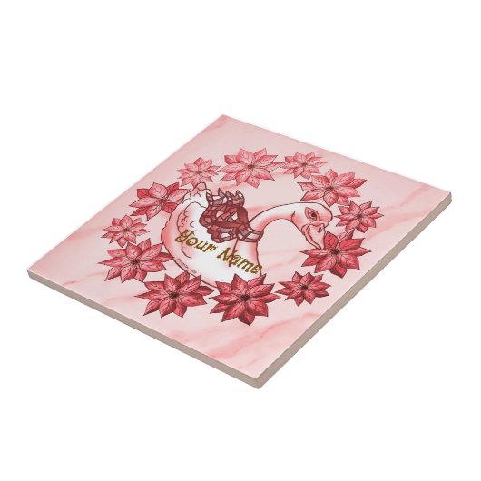 Poinsettia Swan タイル (側面)