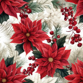 Poinsettia Throw Blanket Classic Yuletide Style フリースブランケット