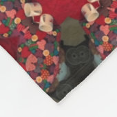 Poinsettia Trifecta  Abstract Design フリースブランケット (角)