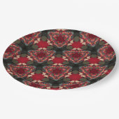 Poinsettia Trifecta  Abstract Design ll  ペーパープレート (アングル)