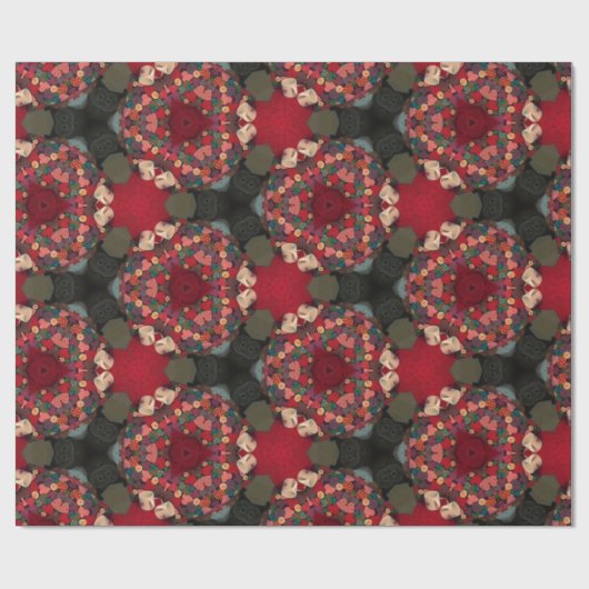 Poinsettia Trifectata Abstract Design Ii ラッピングペーパー (フラット)