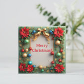 Poinsettiasとのクリスマスリース (スタンド正面)