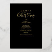 Poinsettiasミニマルモダンリスト4枚コラージュ 箔シーズンカード (裏面)