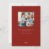 Poinsettias絵を描のクリスマス写真 シーズンカード (裏面)