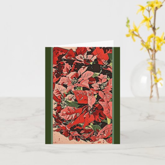 Poinsettias カード (黄色い花)