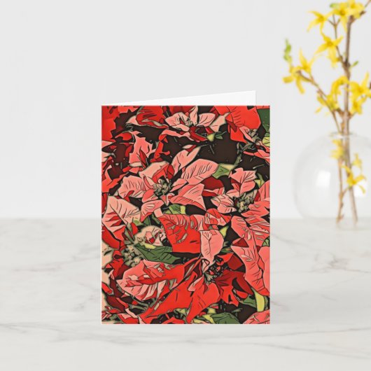 Poinsettias カード (黄色い花)