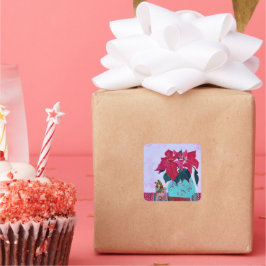 Poinsettias スクエアシール