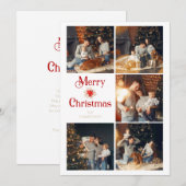  Poinsettias Bouquet Tend Elegant Collage 5 Photos シーズンカード (正面/裏面)