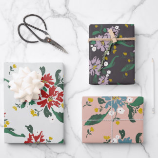 Poinsettias For All Seasons ラッピングペーパーシート