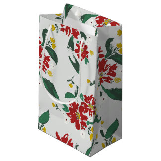 Poinsettias for all Seasons Gift Bag スモールペーパーバッグ