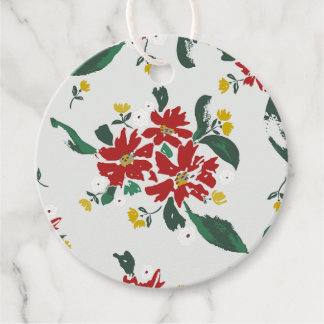 Poinsettias for all Seasons gift tags フェイバータグ