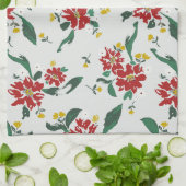 Poinsettias for all seasons kitchen towel キッチンタオル (折り畳み)