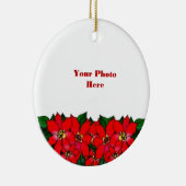 Poinsiettiasフォトフレーム セラミックオーナメント (右)