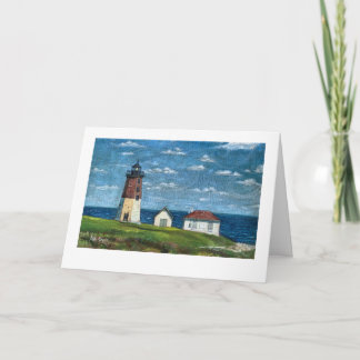 Point Judith Lighthouse in Narragansett, RI 7x5 カード