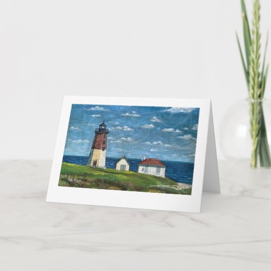 Point Judith Lighthouse in Narragansett, RI 7x5 カード (正面)