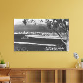 Point Lomaからサンディエゴ、CAベイ&シティ キャンバスプリント (インサイチュ (リビング))