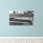 Point Lomaからサンディエゴ、CAベイ&シティ キャンバスプリント (インサイチュ (ウッドフロア))