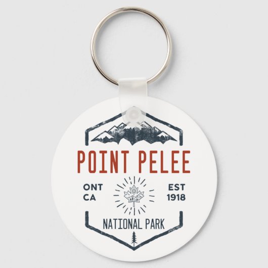 Point Pelee National Park Canada Distressed  キーホルダー (正面)