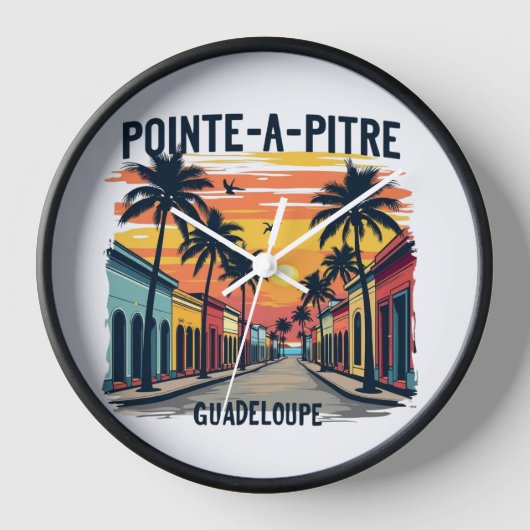POINTE A PITRE GUADELOUPE 壁時計 (正面)