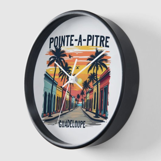 POINTE A PITRE GUADELOUPE 壁時計 (傾斜)