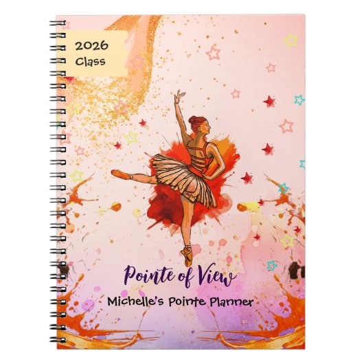 Pointe of View – Custom Ballet Journal  ノートブック (正面)