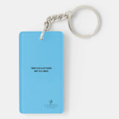 Pointe Shoes Warning Sky Blue Personalized キーホルダー (裏面)